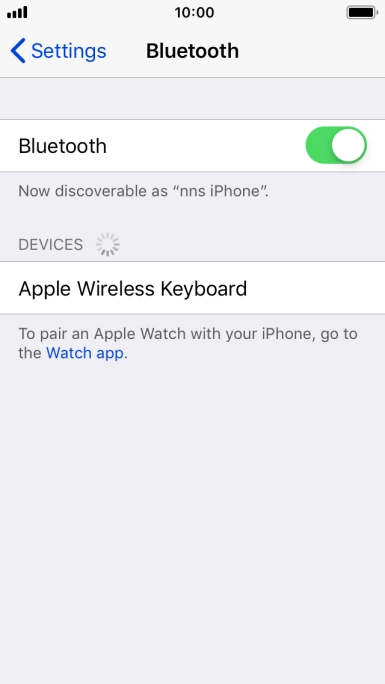 Press the required Bluetooth device and follow the instructions on the screen to pair the device with your phone.