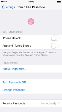 Press Turn Passcode Off and key in the phone lock code.