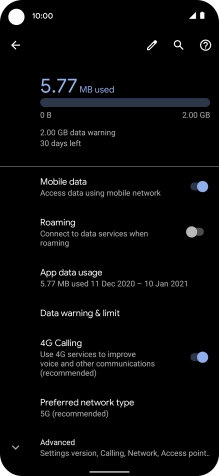 Press Preferred network type.