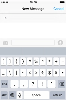 Press ABC to return to text input.