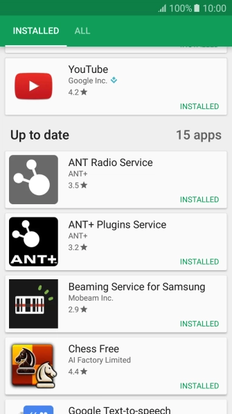 Press the required app.