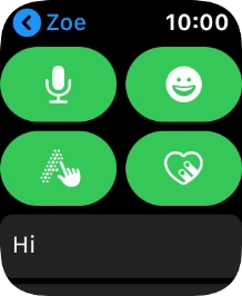Press the required quick reply.