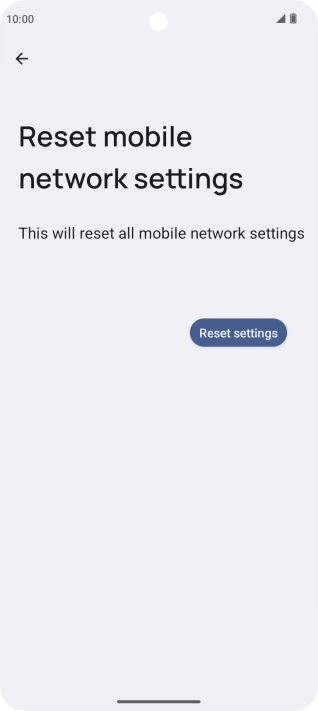 Press Reset settings.