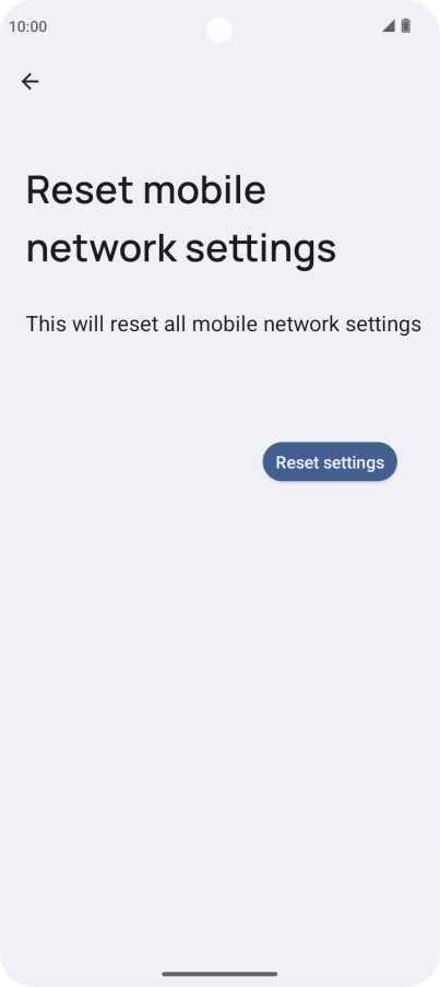 Press Reset settings.