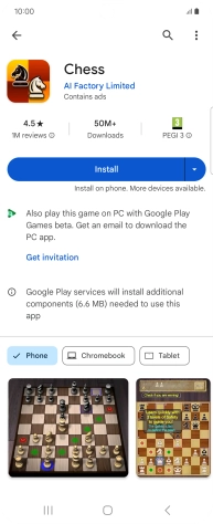 Press Install and follow the instructions on the screen to install the app. Press Install and follow the instructions on the screen to install the app.