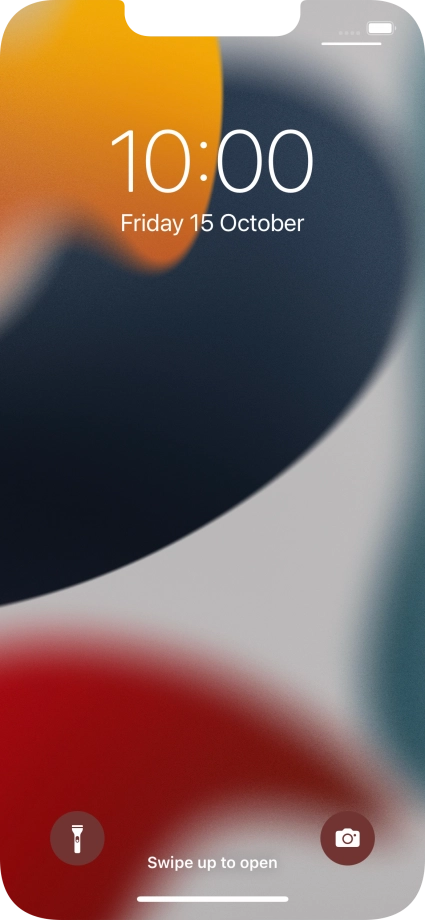 Slide your finger upwards starting from the bottom of the screen.