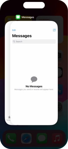Slide upwards on the required application to end it.