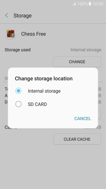 Press the name of the memory card.
