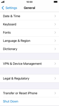 Press Transfer or Reset iPhone.