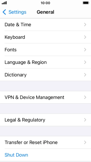 Press Transfer or Reset iPhone.