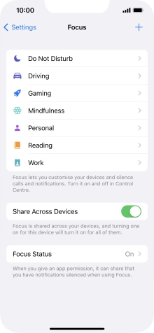 Press Do Not Disturb.