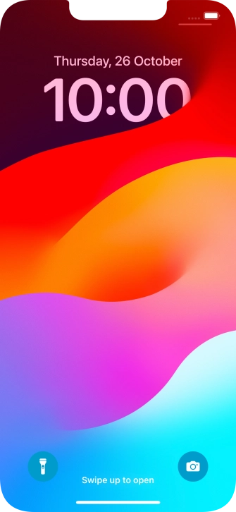 Slide your finger upwards starting from the bottom of the screen.