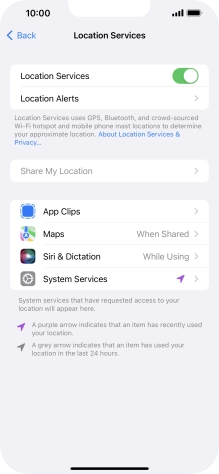 Press the required app.