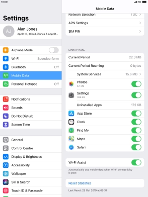 Press the indicator next to 