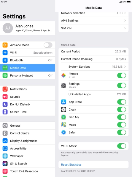 Press the indicator next to 