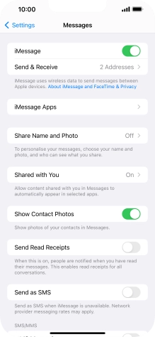 Press the indicator next to 