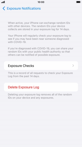 Press Delete Exposure Log.