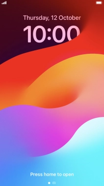 Press and hold anywhere on the lock screen.