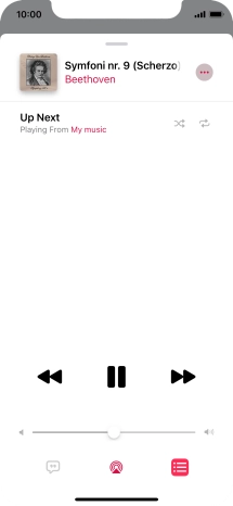 Press the shuffle icon to turn the function on or off.
