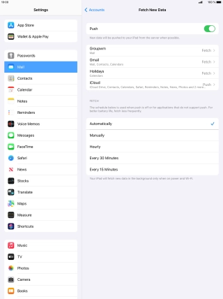 Press the indicator next to 