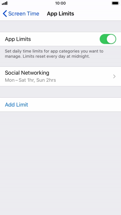 Press the required category.