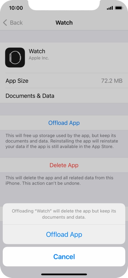 Press Offload App.