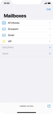 Press the required email account.