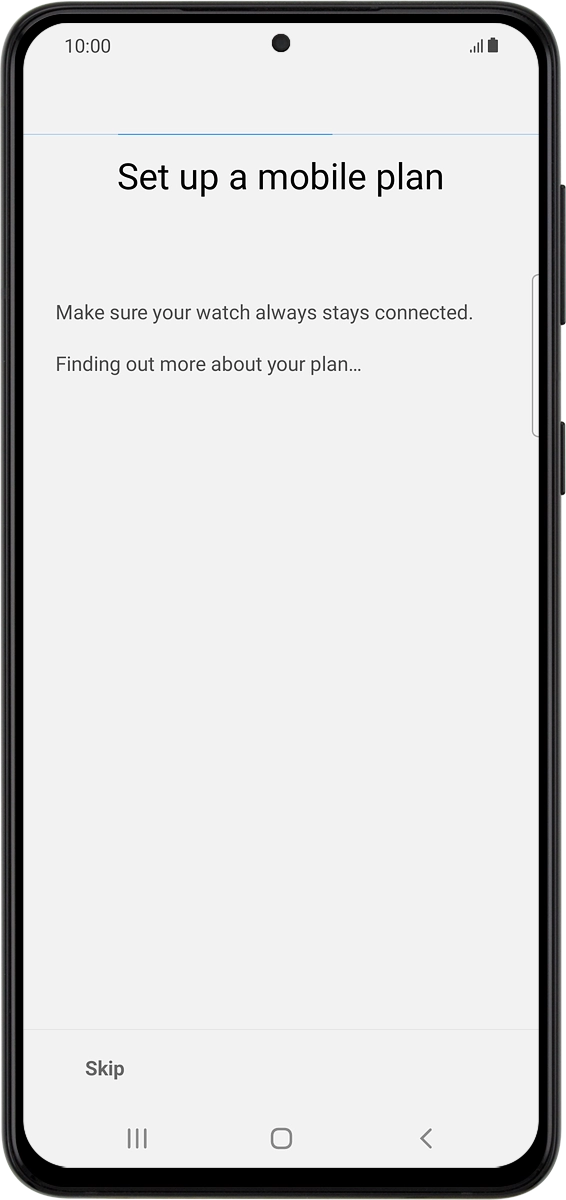 On your phone: To set up mobile data on your smartwatch, follow the instructions on the screen to finish setting up your smartwatch.
