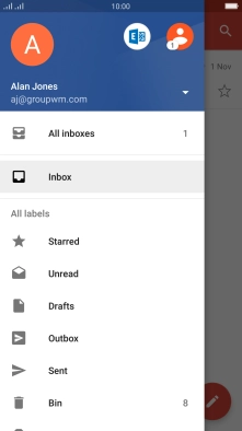 Press the drop down list.