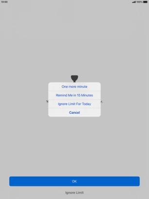 Press the required setting.