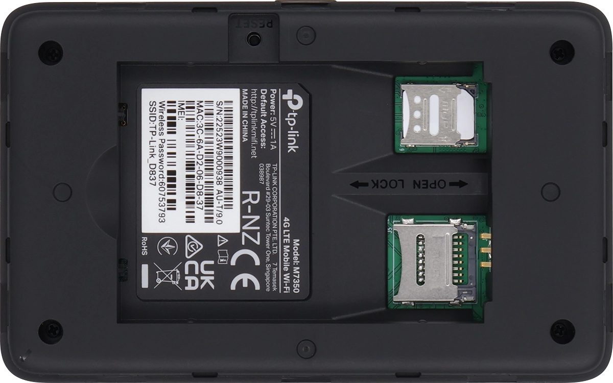 Close the cover over your SIM and slide it left to lock it.