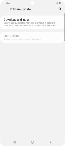 Press Download and install. If a new software version is available, it's displayed. Follow the instructions on the screen to update the phone software.