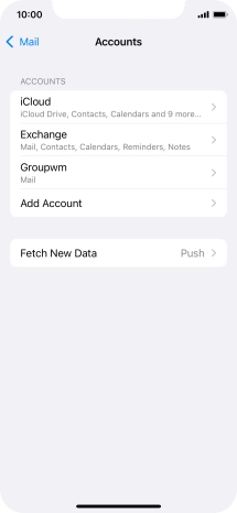 Press the name of the email account you've just set up.