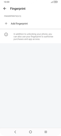 Press Add fingerprint.