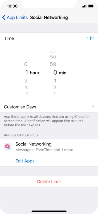 Press Customise Days.