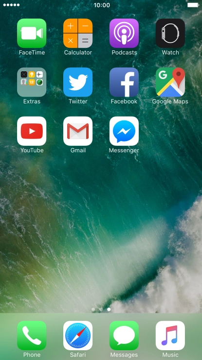 Press and hold the required app until the icons start to jiggle.