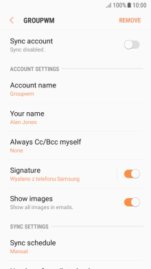 Press the indicator next to 