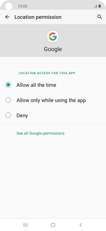 Press the required setting. Press the required setting.