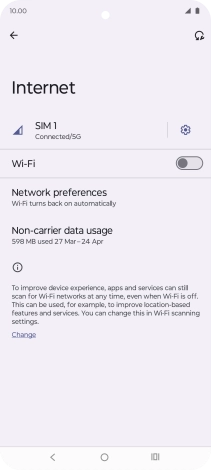 Press the indicator next to 