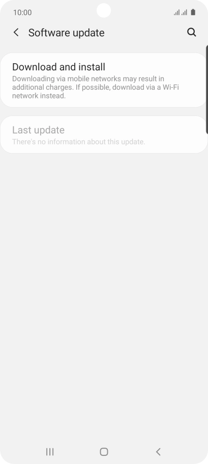 Press Download and install. If a new software version is available, it's displayed. Follow the instructions on the screen to update the phone software.