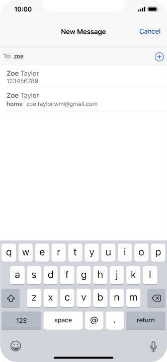 Press the required contact.