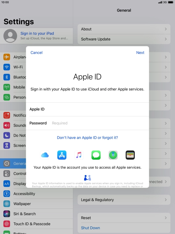 Press the field next to 