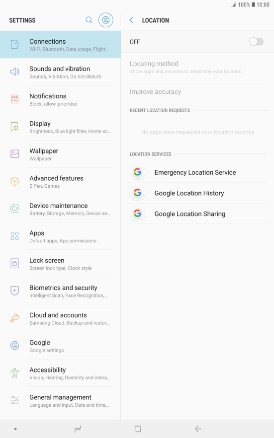 Press the indicator to turn the function on or off.
