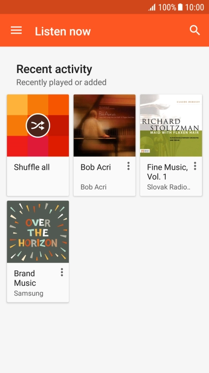 Slide your finger right starting from the left side of the screen.