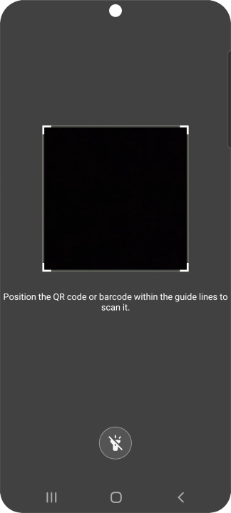 Place the QR code you've received inside the phone camera frame to scan the code.