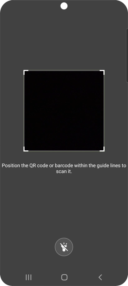 Place the QR code you've received inside the phone camera frame to scan the code.