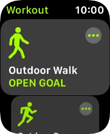 Press the required training activity to start it.