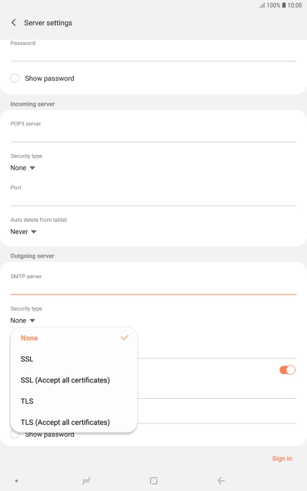 Press None to turn off the function.