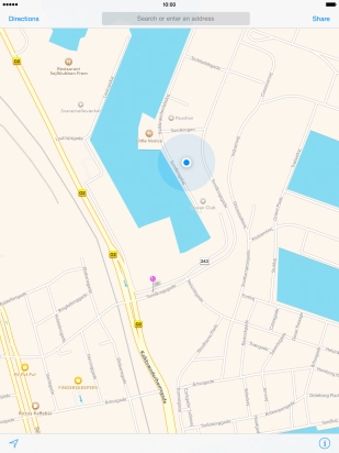 Press Search or enter an address.