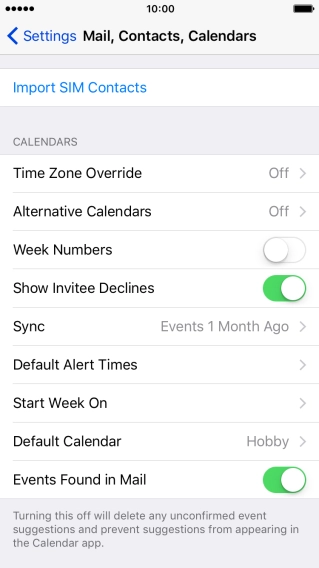 Press Import SIM Contacts.